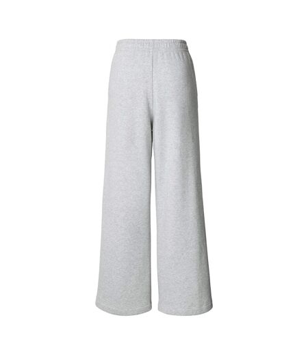 Womens/ladies Wide Leg Sweatpants Heather Grey Build Your Brand