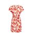 Robe rouge/blanc femme only button-1