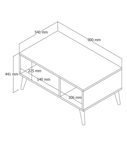 Table basse avec niches Exxen