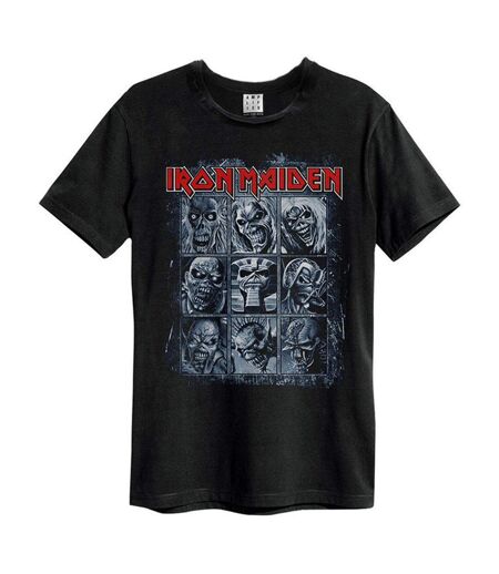 T-shirt Style Iron Maiden Eddies Adulte Noir Amplified