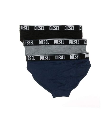 x3 slips noir/gris homme diesel mutande - m