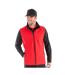 Mens Core Printable Soft Shell Bodywarmer Red Black Result-2