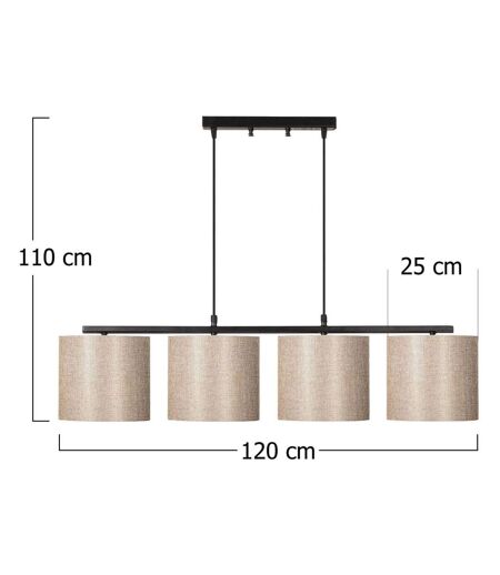 Suspension en métal 4 abat-jour Valiz