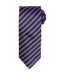 Premier Unisex Adult Double Stripe Tie (Rich Violet/Black) (One Size) - UTPC5867