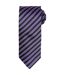 Unisex adult double stripe tie one size rich violet/black Premier