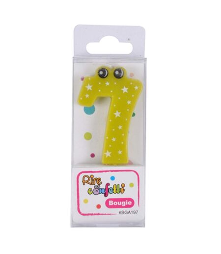 Bougie d'Anniversaire Chiffre 7 5cm Vert Clair