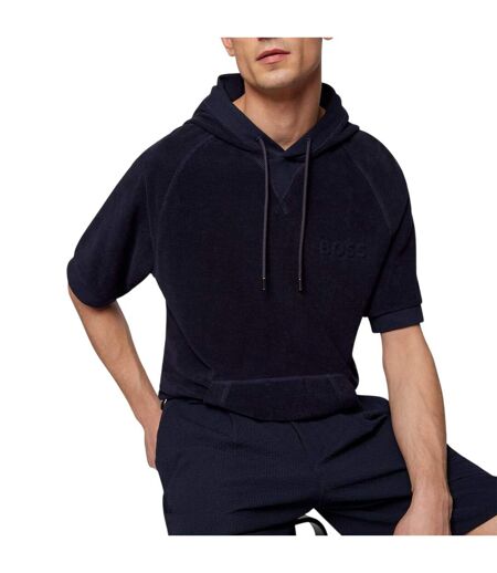 Sweat Manches Courtes Sealy Homme Bleu Foncé Boss