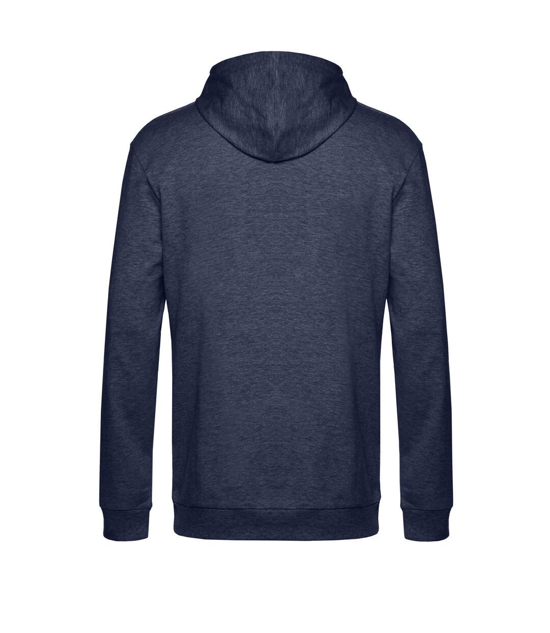 Sweat À Capuche Adulte Bleu Marine Chiné B&C-2