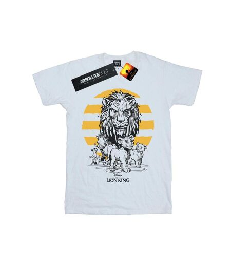 Disney Femme/Ladies The Lion King Movie Group Cotton Boyfriend T-Shirt (Blanc) - UTBI29224
