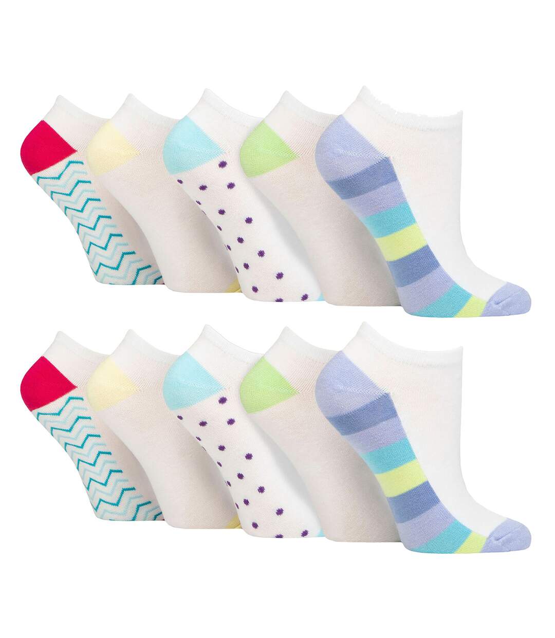 Wildfeet - 10 Paires Femme Chaussettes Bambou Basses Unies-1