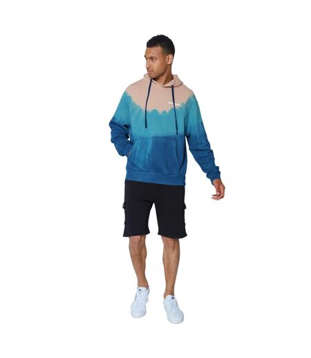 Sweat à capuche tie dye mushroom adulte beige / bleu marine Hype