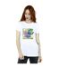 Disney Womens/Ladies Lilo And Stitch St Patrick's Day Clover Cotton Boyfriend T-Shirt (Blanc) - UTBI30136-2