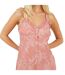 Womens/ladies Leaf Print V Neck Sleeveless Playsuit Pink Brave Soul-4