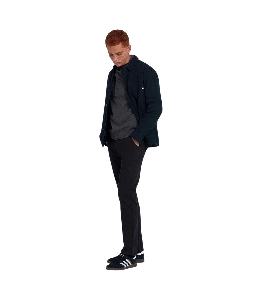 Chino Motif/style Uni Homme Noir Farah-1