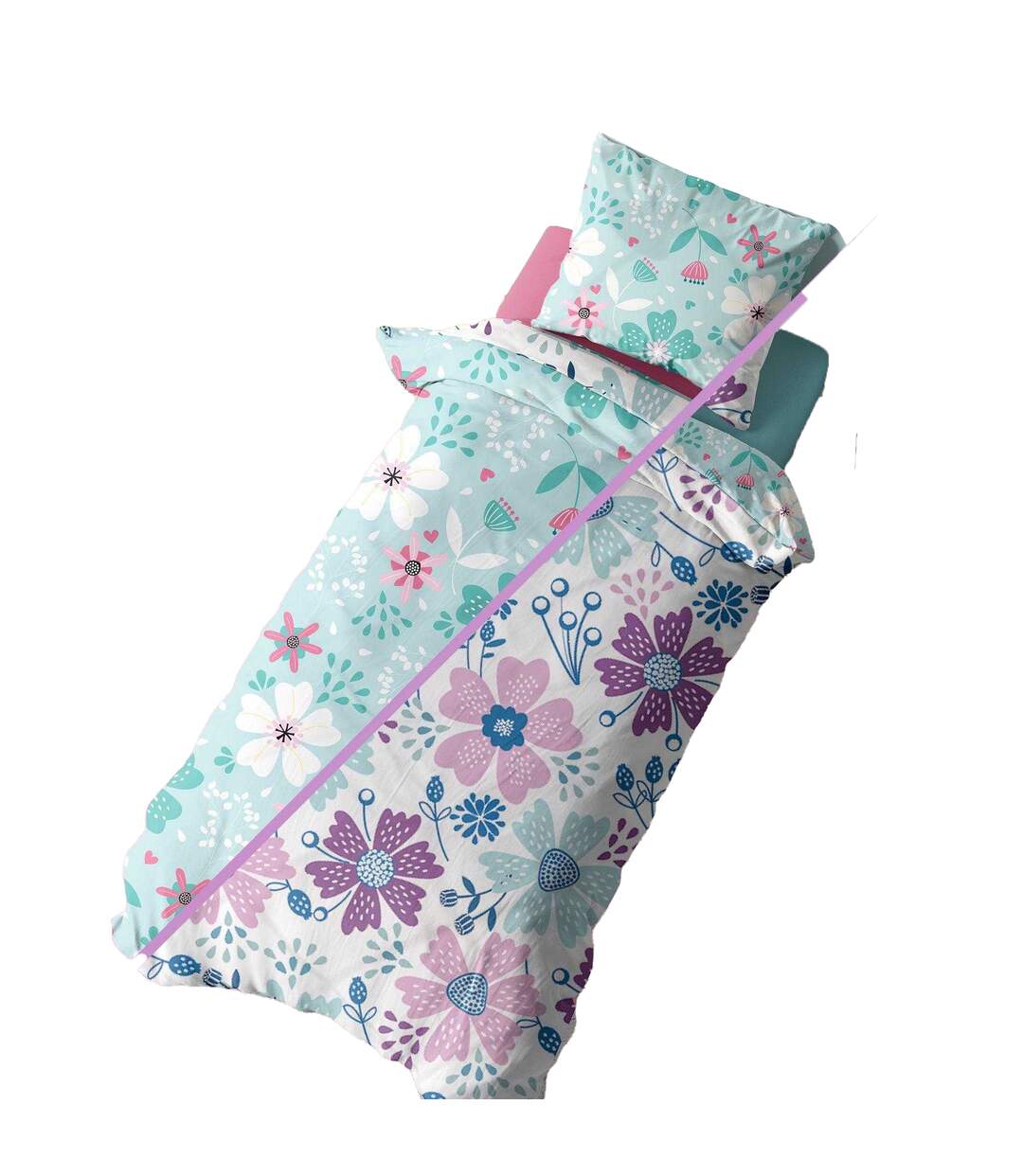 Rotary Floral Panelled Duvet Set Multicoloured K Collection-3