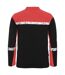 Mens Progression Pique Long-sleeved Polo Shirt Black Red Projob-2