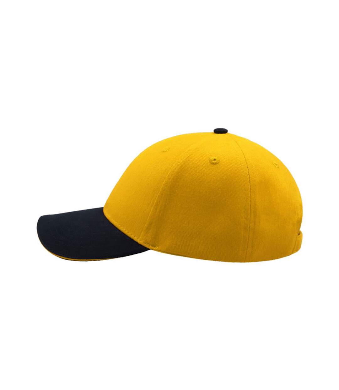 Lot de 2  casquettes en coton épais adulte jaune / bleu marine Atlantis