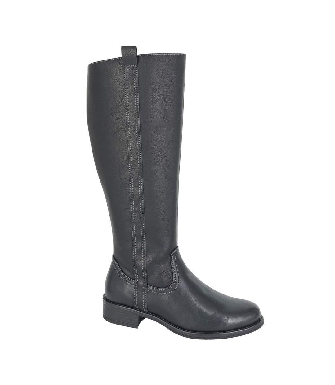 Womens/ladies Dolores High Cut Zipped Boots Black Cipriata-1