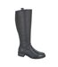 Womens/ladies Dolores High Cut Zipped Boots Black Cipriata-1