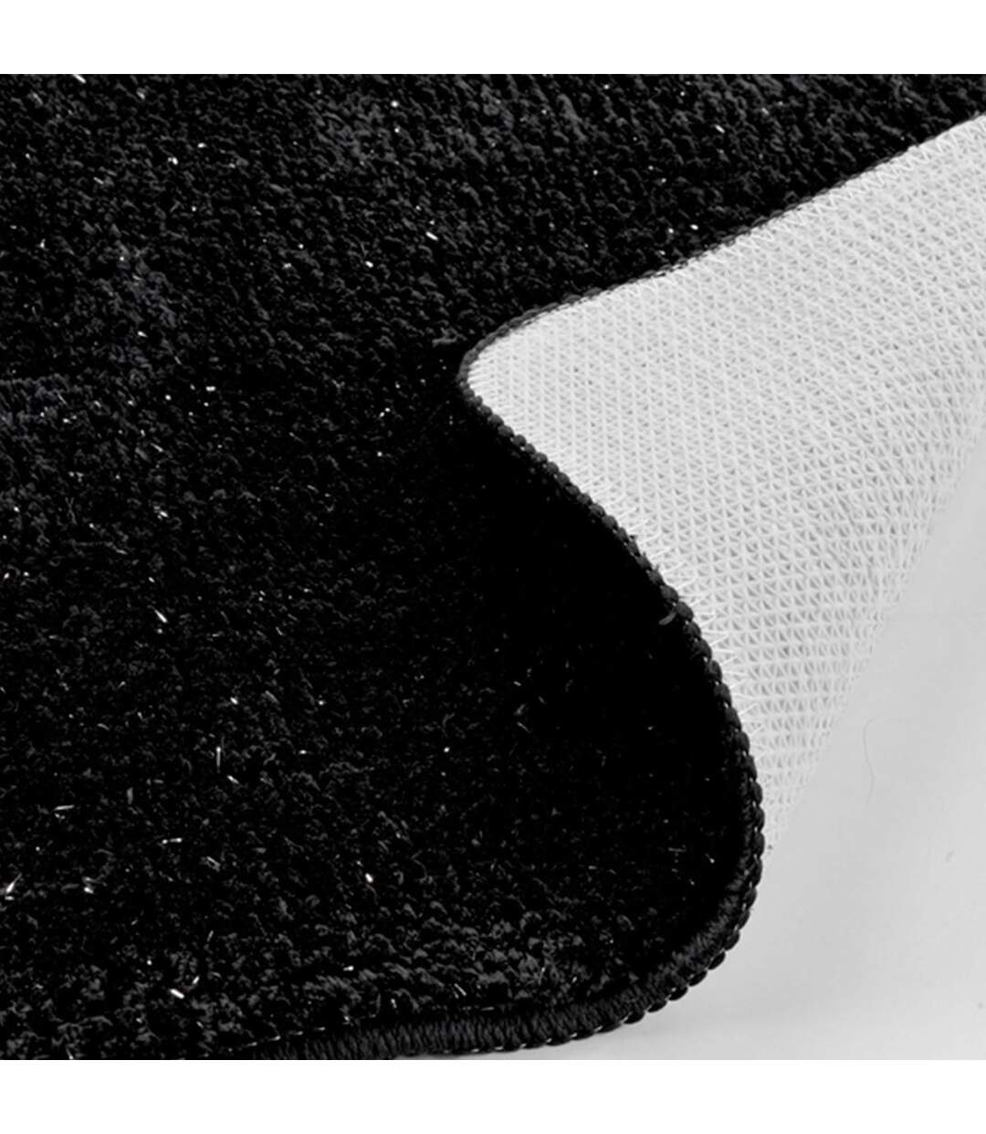 Tapis de Bain Microfibre Métallisé 45x75cm Noir-4