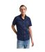 Mens Poplin Classic Short-sleeved Shirt Marine Gant-2