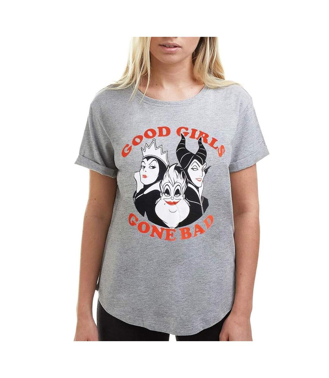T-Shirt gris femme disney goodgirls gone bad-1