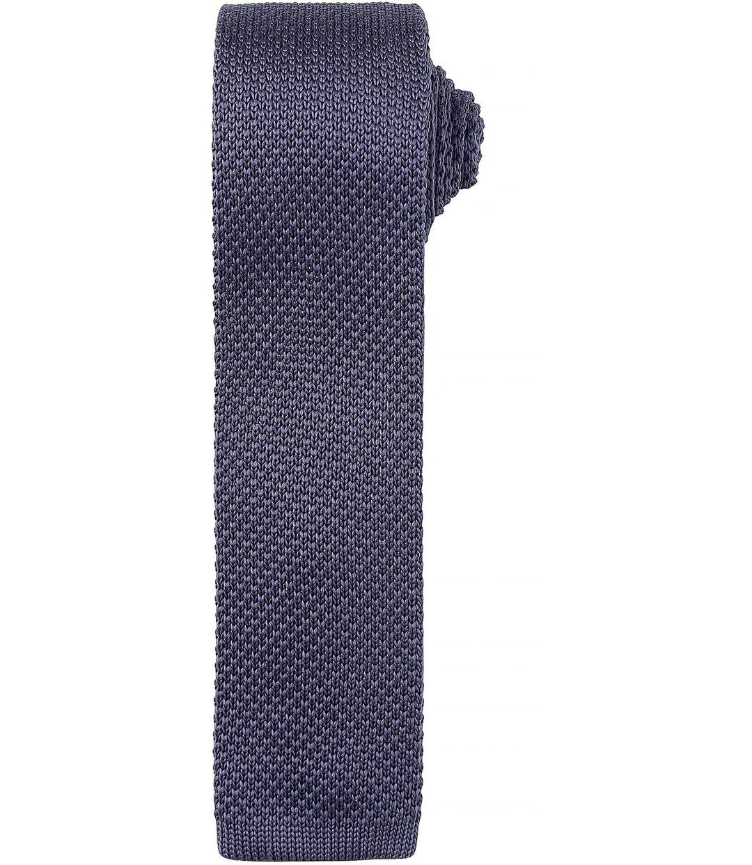 Cravate fine tricotée - PR789 - gris acier-2