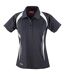 Spiro Womens/Ladies Sports Team Spirit Performance Polo Shirt (Black/White) - UTRW1469-2