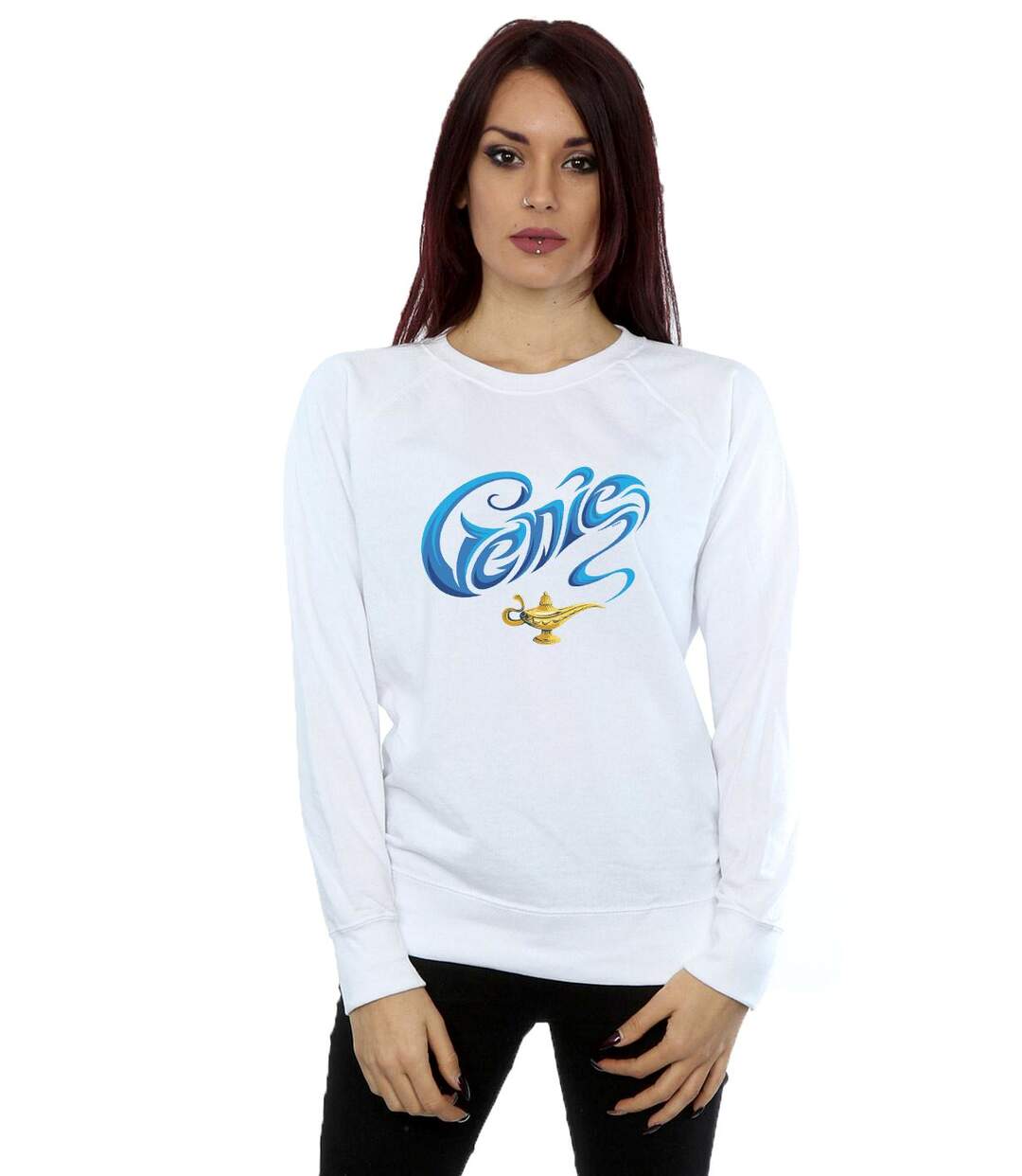 Disney Sweat Womens/Ladies Aladdin Movie Genie Lamp Sweatshirt (Blanc) - UTBI48439-2