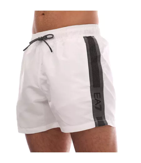 Short De Bain Style Logo Homme Blanc Emporio Armani