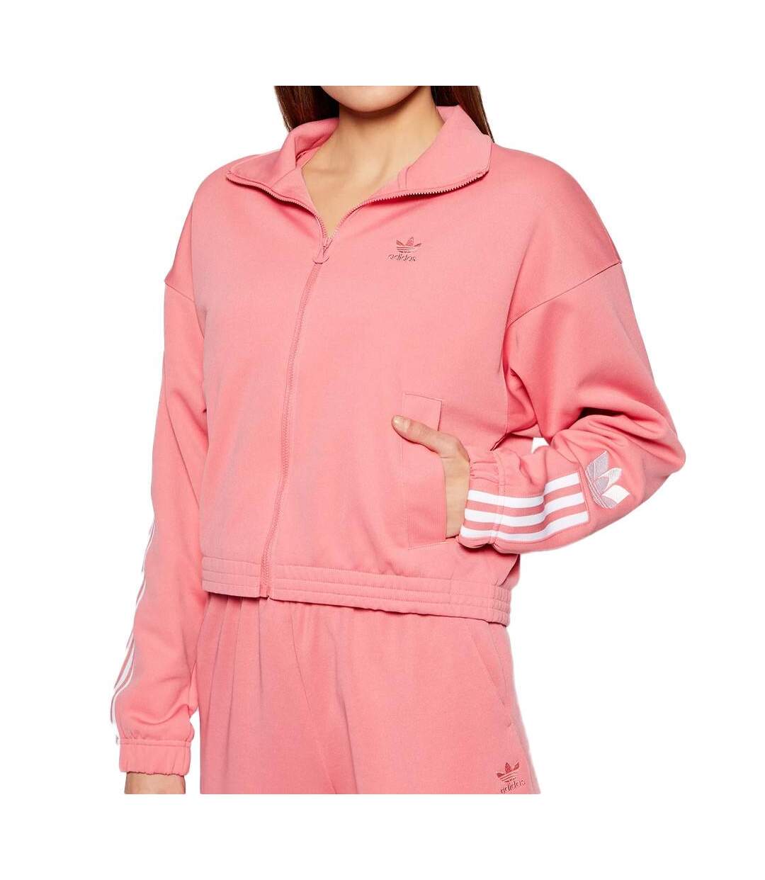 Veste de survêtement Rose Femme Adidas Tracktop - 34-1