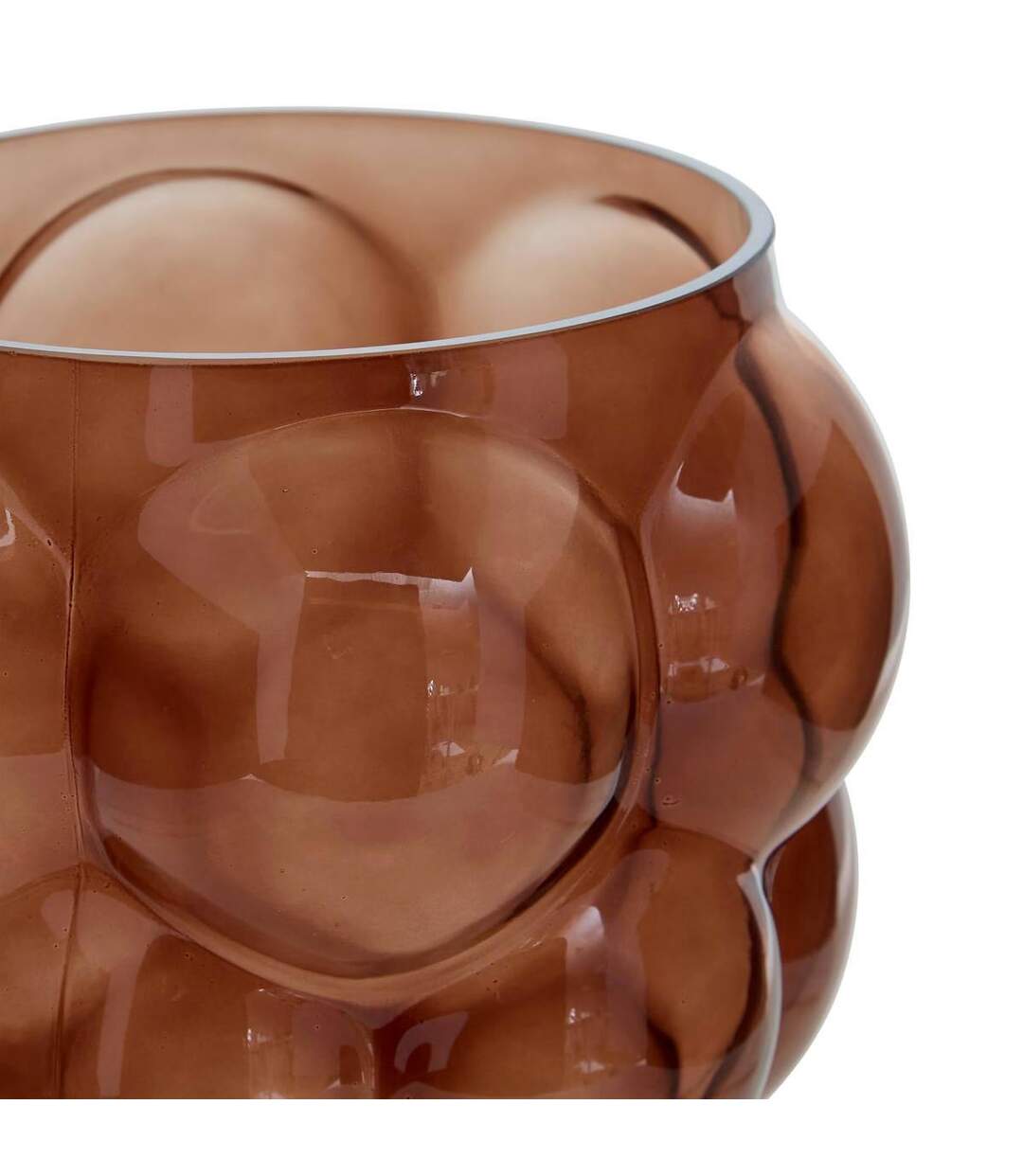Vase en Verre Soufflé Edia 25cm Marron-2