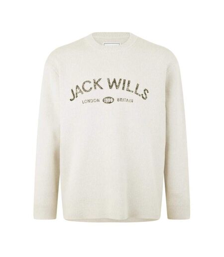 Mens Logo Crew Neck Regular Jumper Willow Jack Wills