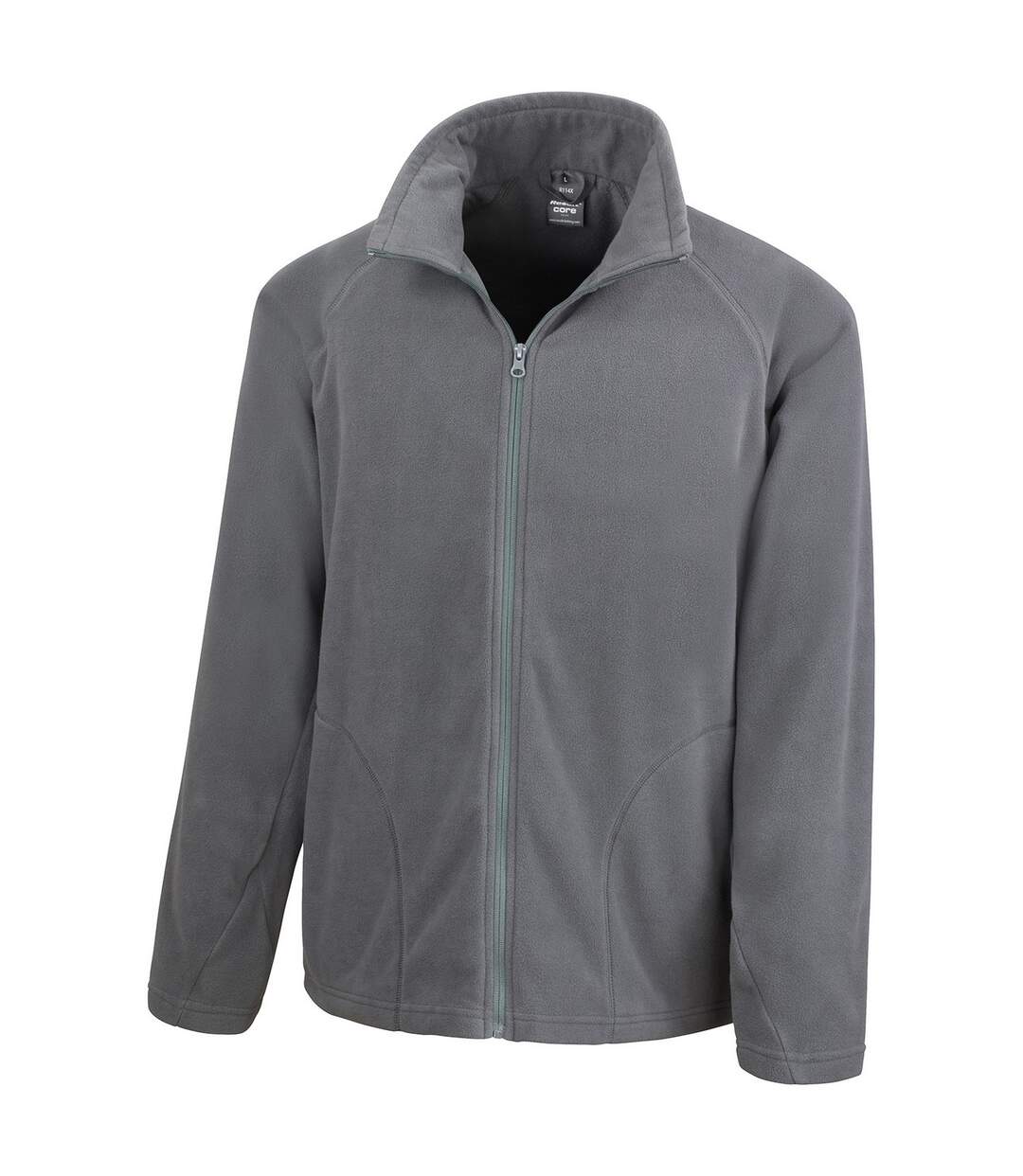 Mens fleece jacket charcoal Result Core