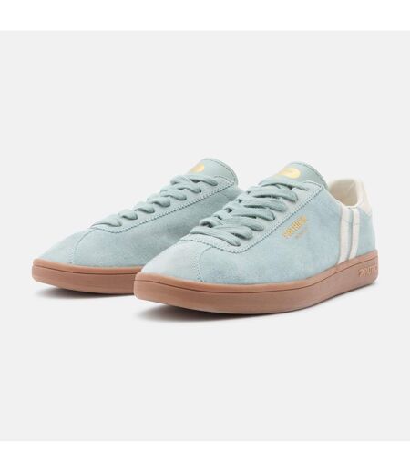 Mens Monaco Suede Cupsole Trainers Green Sand Patrick