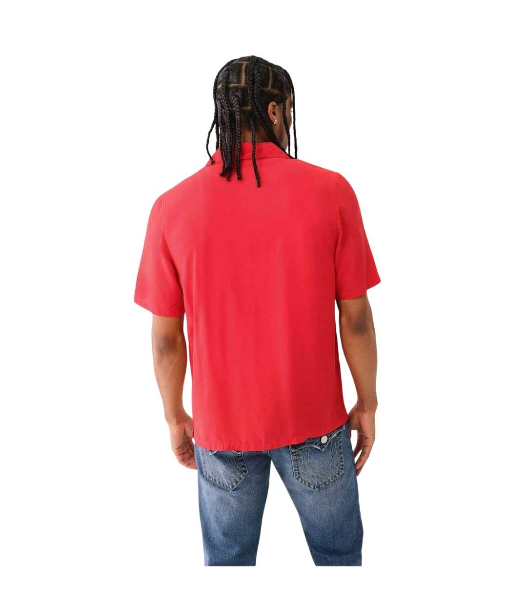 Chemise Manches Courtes Homme Rouge Vif True Religion-3