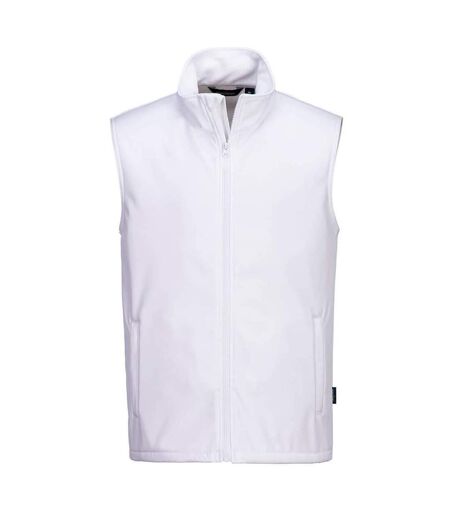 Unisex Adult Print And Promo Double Layered Softshell Gilet White Portwest