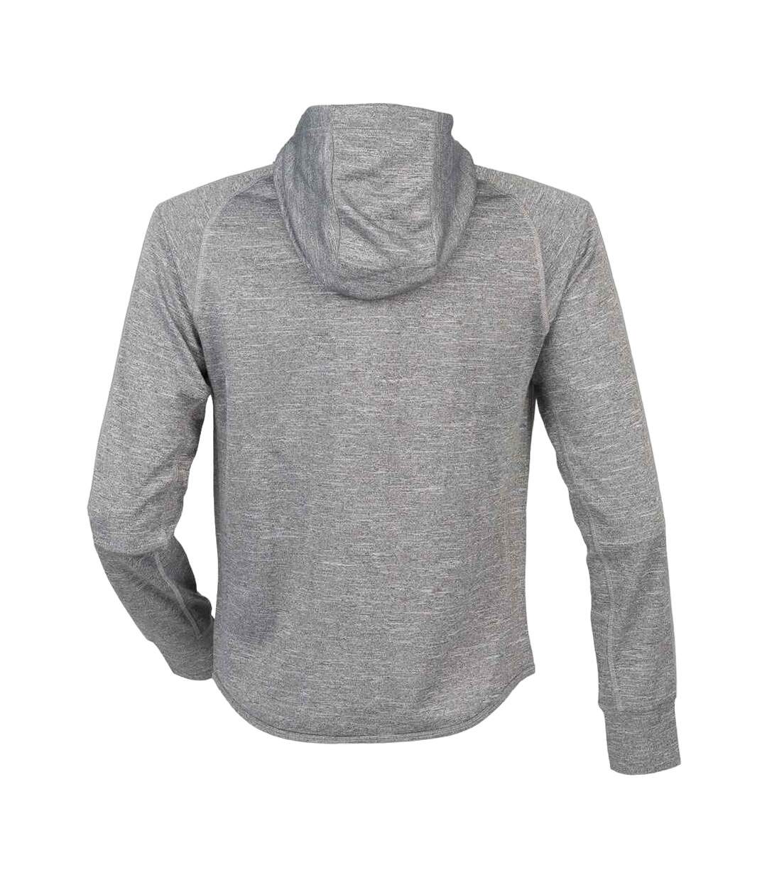 Womens/ladies lightweight running hoodie grey marl Tombo