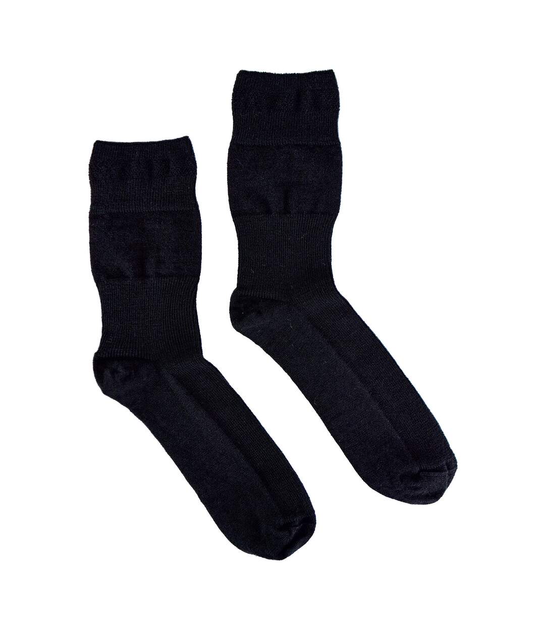 3 Pair Unisex Merino Wool Ribbed Seamless Diabetic Socks for Swollen Legs-5