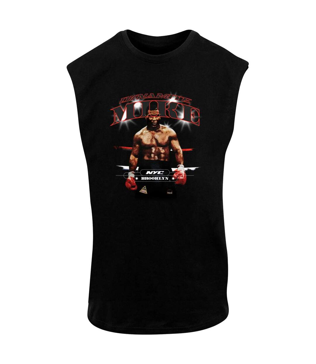 Mens Dynamite Mike Sleeveless Tank Top Noir Mister Tee-2