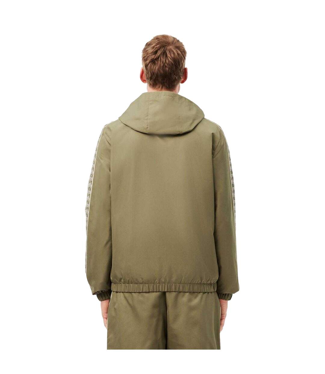 Veste De Survêtement Tennis Style Monogramme Homme Vert Kaki Lacoste-3