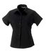Russell Collection Womens/Ladies Short Sleeve Classic Twill Shirt (Black) - UTRW3257