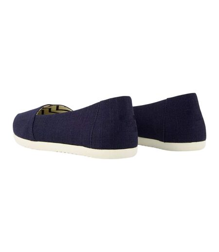 Womens/ladies Alpargata Ballet Flats Navy Toms