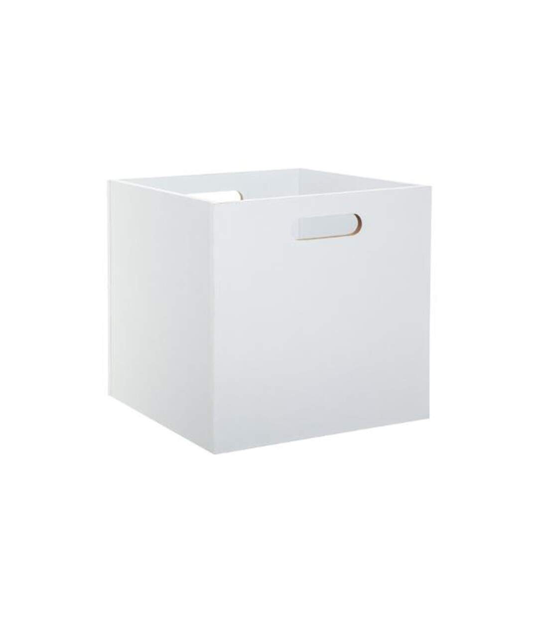 Boite de Rangement en Bois Evy 31x31cm Blanc-1