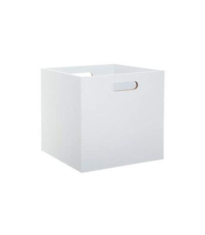 Boite de Rangement en Bois Evy 31x31cm Blanc