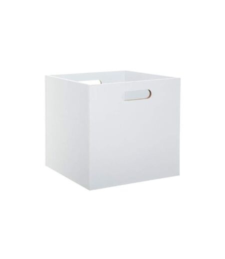 Boite de Rangement en Bois Evy 31x31cm Blanc