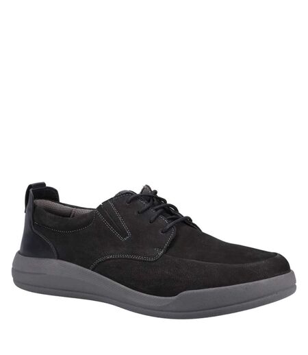Hush Puppies Mens Eric Leather Lace Up Shoes (Black) - UTFS9855