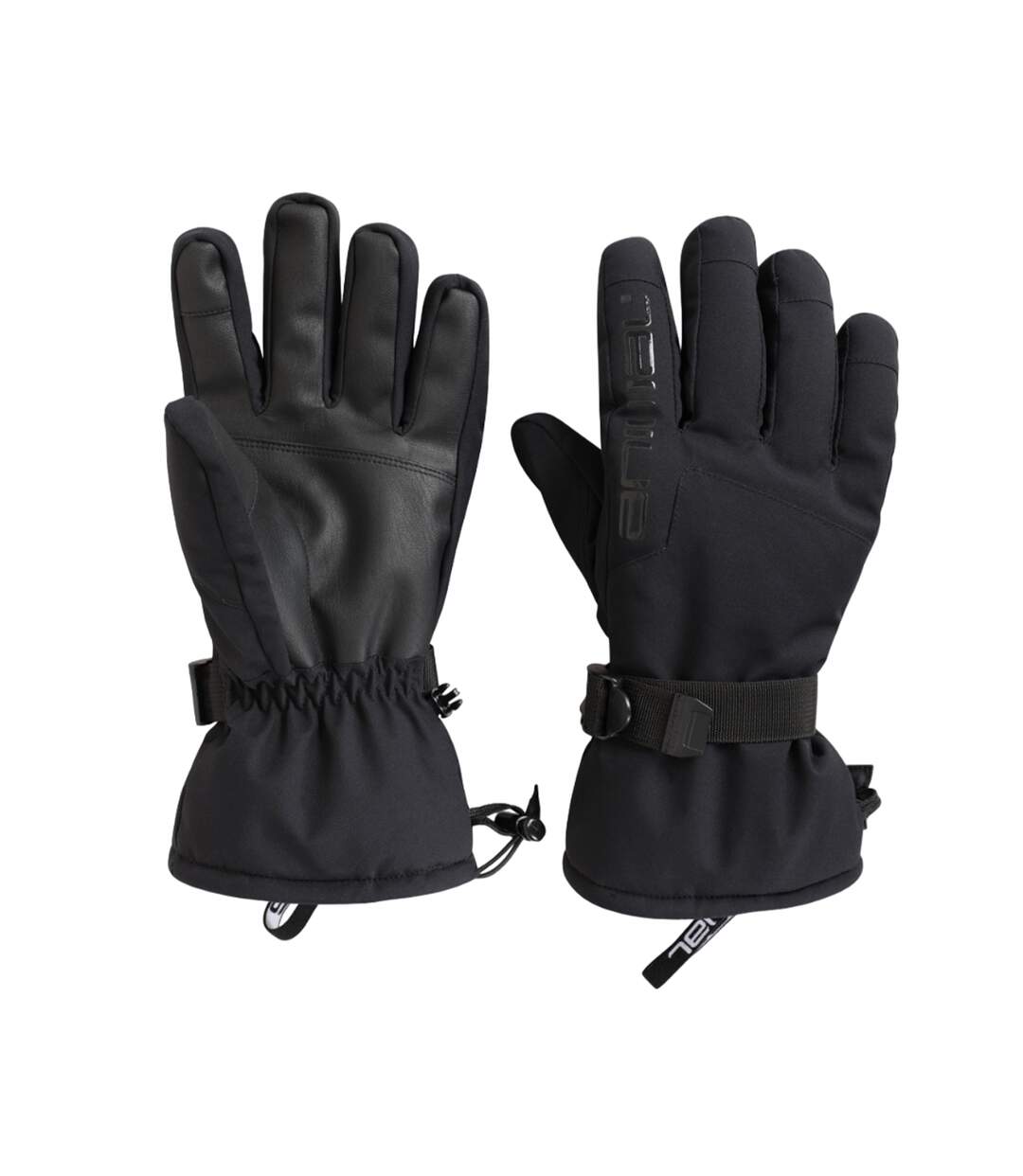 Mens edge ski gloves jet black Animal-3