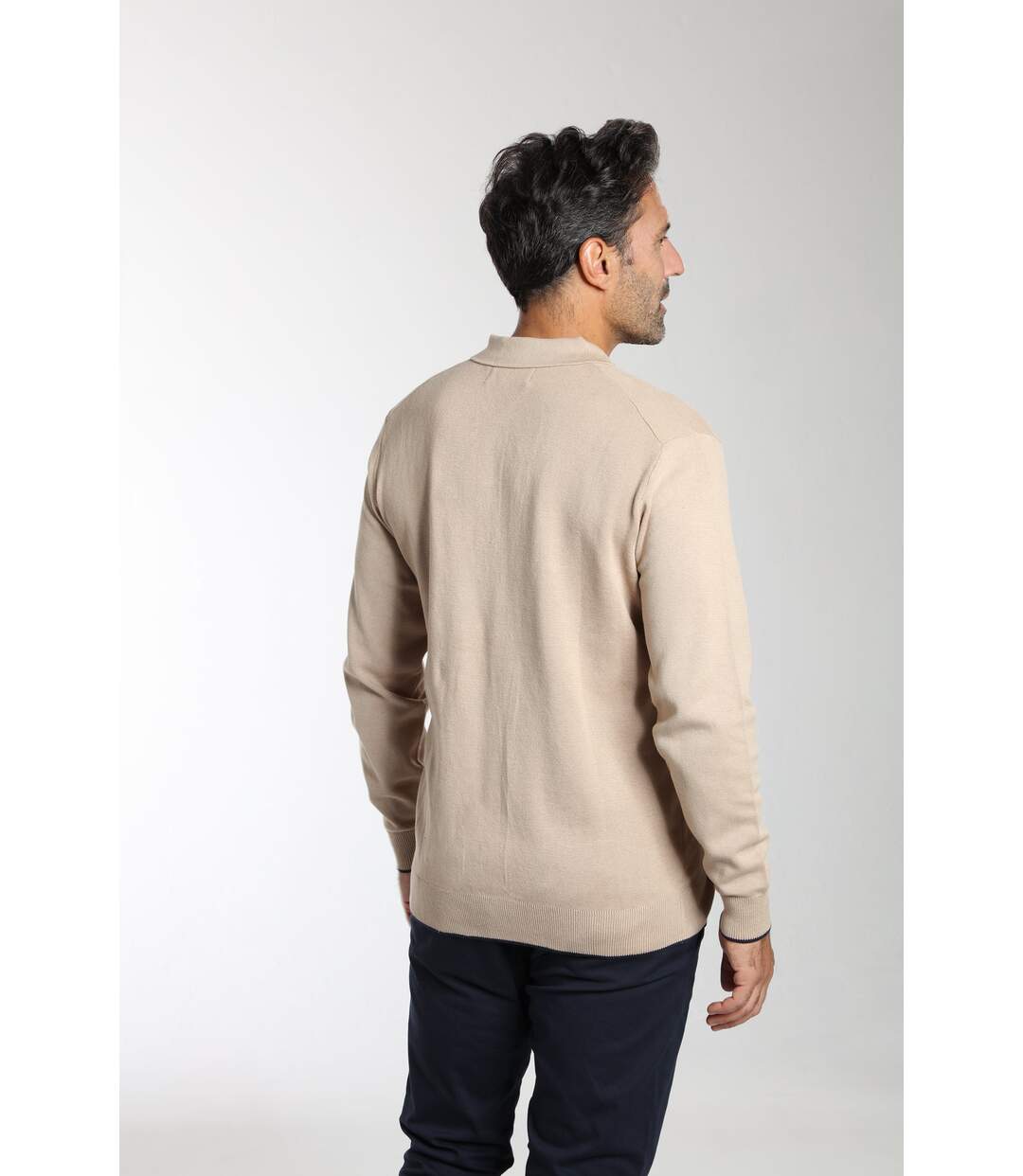 Pull col polo  en coton MILANO POLO-3