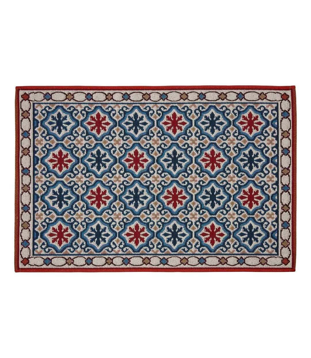 Tapis de Cuisine Antidérapant Océania 60x90cm Bleu-1